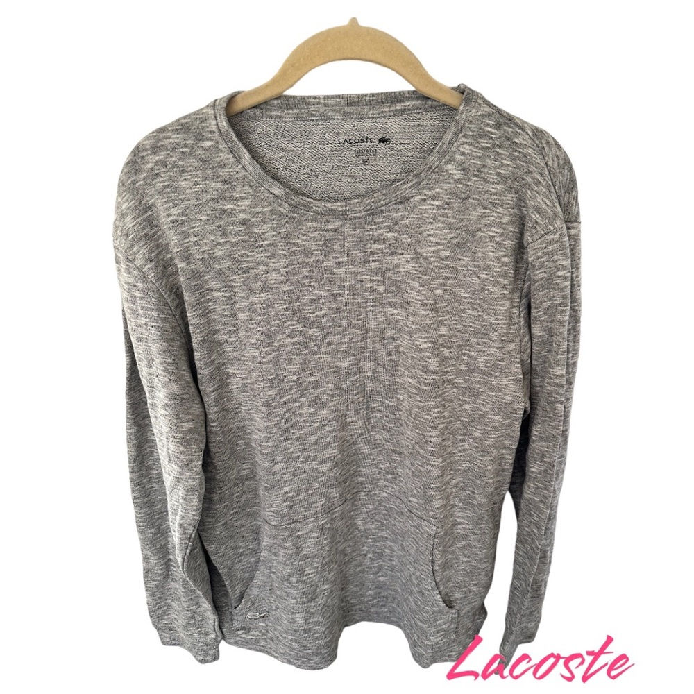 Lacoste long sleeves kangaroo pocket pullover  sleep wear sweatshirt size M